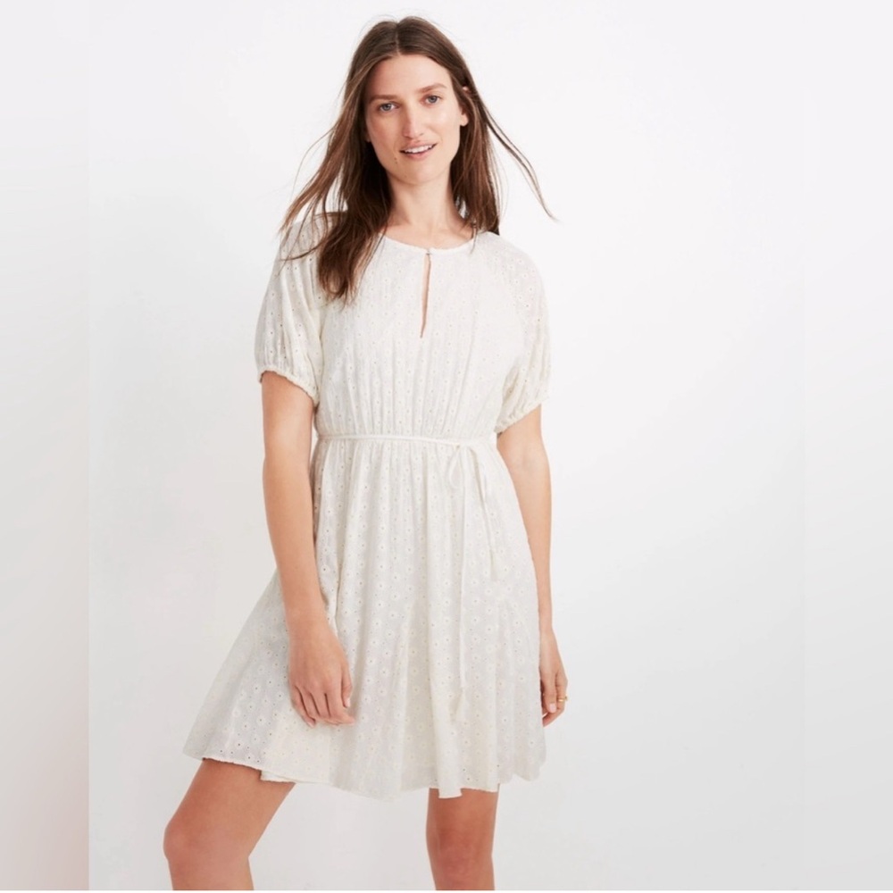 Madewell White Eyelet Dress